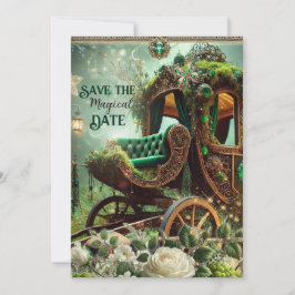 Cartão De Festividades Moss & Moonlight Carruagem Esmeralda Salvar a