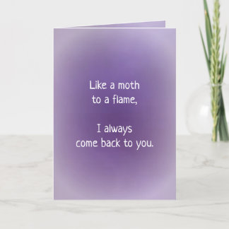 Cartão De Festividades Moth para um poema de chamas