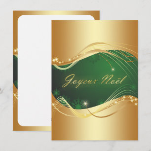 Cartão De Festividades Motif de Noël ou avec fond vert