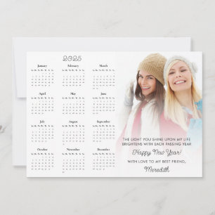 Cartão De Festividades Motivação de Foto para Calendário 2025 Ano Novo