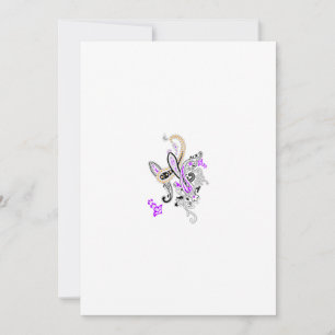 Cartão De Festividades Motivo Floral Paisley – Boho Branco Roxo Laranja
