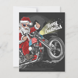 Cartão De Festividades Moto de Natal 