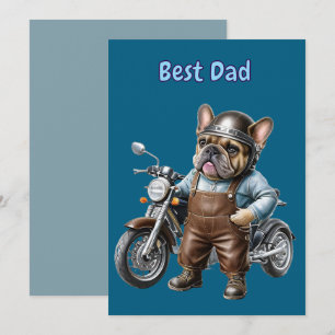 Cartão De Festividades Moto French Bulldog French Bulldog