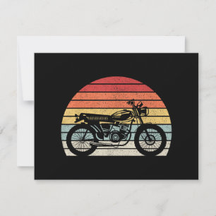 Cartão De Festividades Motocicleta Vintage Retro