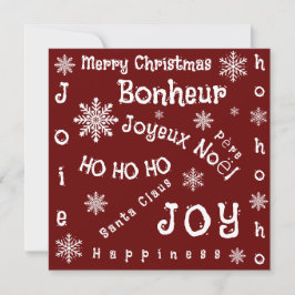 Cartão De Festividades Mots de Noël