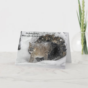 Cartão De Festividades Mountain Lion Holiday Card