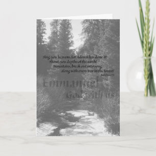 Cartão De Festividades Mountains and Forest Christmas Card