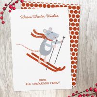 Mouse de Skiing Bonito Personalizado