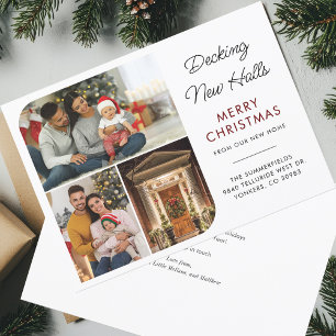 Cartão De Festividades Movendo o lançamento da família natalícia Foto