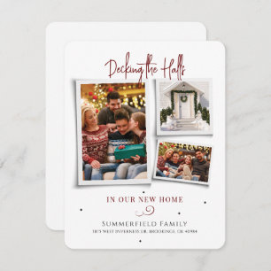 Cartão De Festividades Movimentamos a Colagem de Fotos da Família Movendo