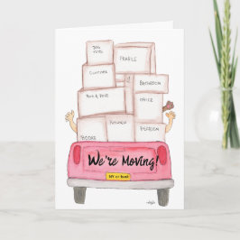 Cartão De Festividades Moving on Down the Road - change of address