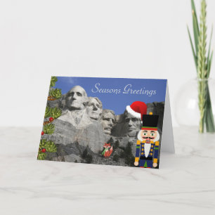 Cartão De Festividades Mt. Rushmore Christmas Card