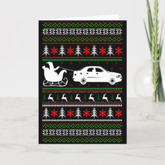 Cartão De Festividades Mudar Texto Interno Papai Noel com Carro Natal