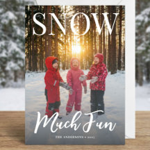 Muita Diversão no Inverno Foto de Família Férias