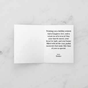 Cartão De Festividades Muita La La La Acontecendo No Momento