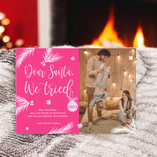 Cartão De Festividades Muito Engraçados Papais noeis, Tentamos Foto De Na