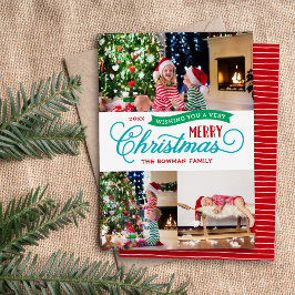 Cartão De Festividades Muito Feliz Script de Natal 3 Foto