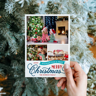 Cartão De Festividades Muito Feliz Script de Natal 3 Foto