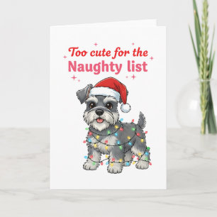 Cartão De Festividades Muito Fofo para a Lista Travessa Schnauzer