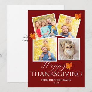 Cartão De Festividades Muito Obrigado   Foto da família de ação de graças