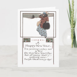 Cartão De Festividades Mulher Snow Holly