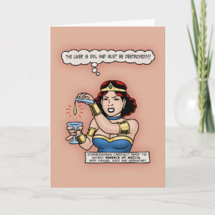 Cartão De Festividades Mulher-tropeço - O fígado é Mau