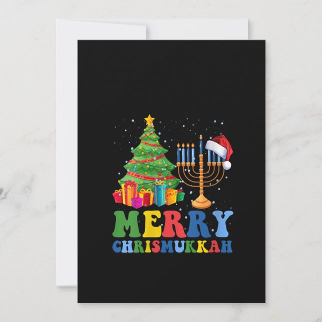 Cartão De Festividades Mulheres Feliz Chrismukkah 2022 Feliz Hanukkah Chr (Frente)