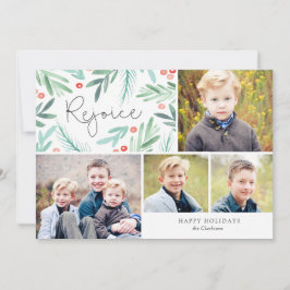 Cartão De Festividades Multi-Cartão com fotos de Natal dos Verdes