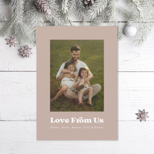 Cartão De Festividades Multifoto do Amor da Família Americana