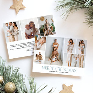 Cartão De Festividades Múltipla Foto de Natal Elegante 9 Collage