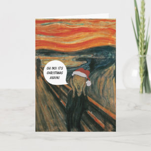 Cartão De Festividades Munch The Scream Anti Christmas Card
