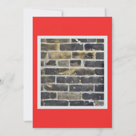 Cartão De Festividades Muro de tijolos de Cinza Grunge