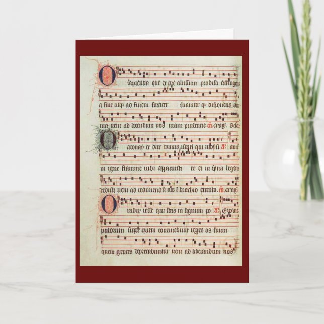 Cartão De Festividades Música de O Sapientia (Frente)