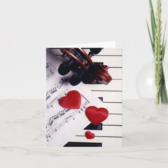 Cartão De Festividades Música do namorados (Frente)