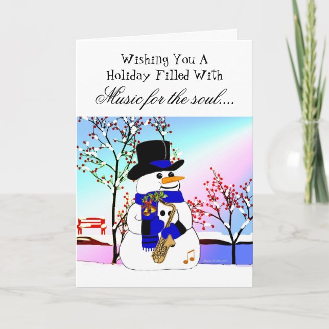 Cartão De Festividades Música para a alma (Frente)