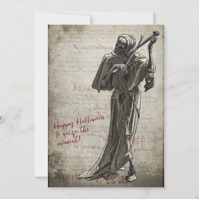 Cartão De Festividades Musical Death Halloween (Frente)