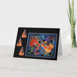 Cartão De Festividades Musical Merriment - Guitar Holiday Cards