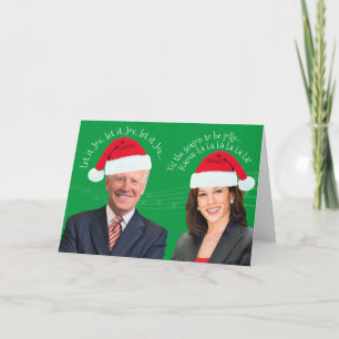 Cartão De Festividades Músicas de Fim de Ano BidenHarris- Deixe Joe Kamal