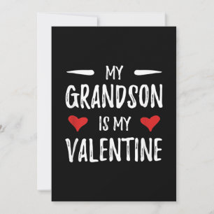 Cartão De Festividades My Grandson Is My Valentine for Grandma