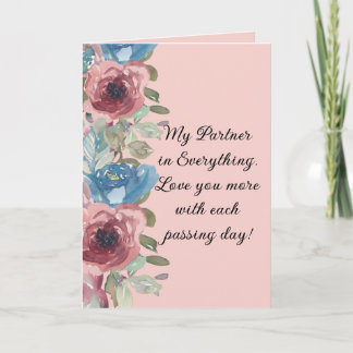Cartão De Festividades My Partner in Everything Anniversary Card