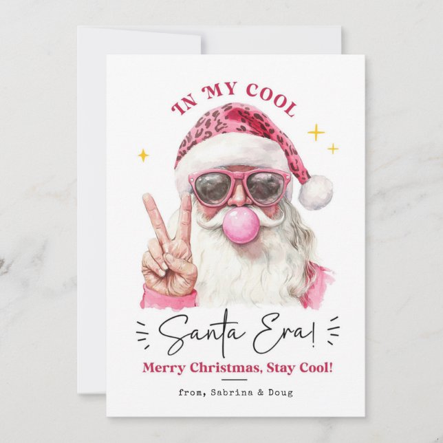 Cartão De Festividades Na minha época de Natal Trendy Christmas (Frente)