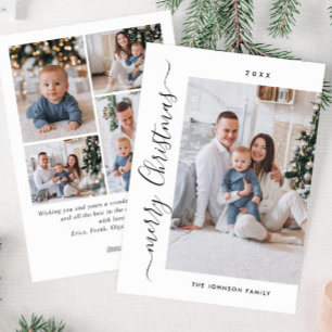 Cartão De Festividades Na moda 5 FOTO de Natal Elegante