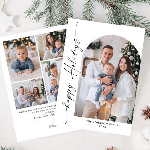 Cartão De Festividades Na moda 5 FOTO de Natal Elegante