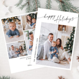 Cartão De Festividades Na moda 5 FOTO de Natal Elegante