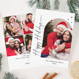 Cartão De Festividades Na moda 5 FOTO de Natal Elegante