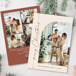 Cartão De Festividades Na moda 5 FOTO de Natal Elegante