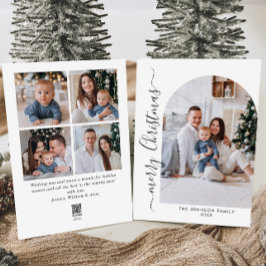 Cartão De Festividades Na moda 5 FOTO de Natal Elegante