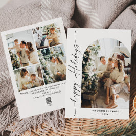 Cartão De Festividades Na moda 5 FOTO de Natal Elegante