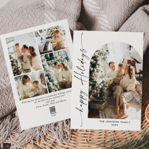 Cartão De Festividades Na moda 5 FOTO de Natal Elegante