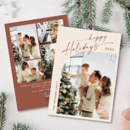 Cartão De Festividades Na moda 5 FOTO de Natal Elegante